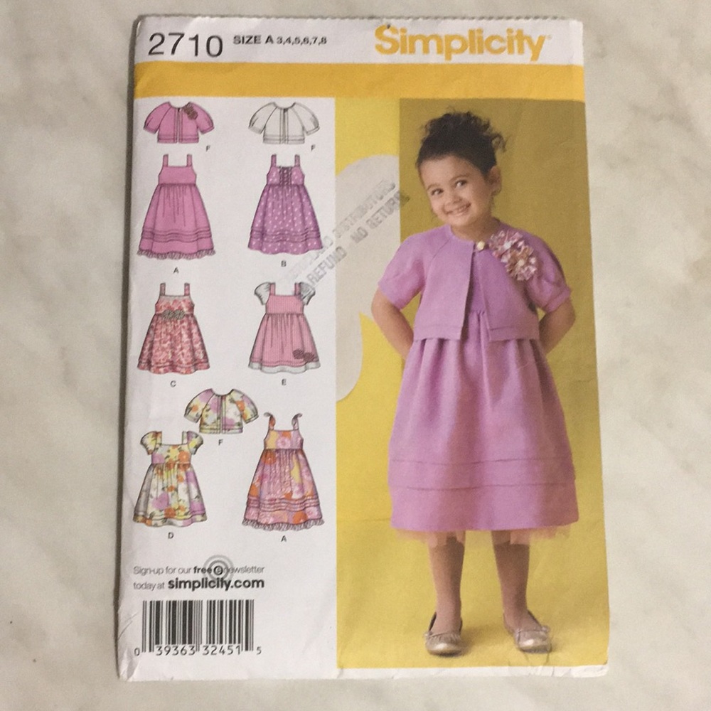 💥3/20💥 Simplicity Kids Clothing Size A